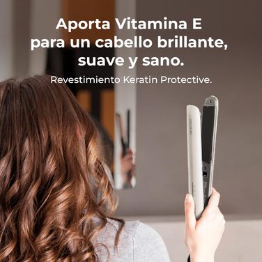 Плойка Cecotec Lisse 880 Hydraprotect для тонкого волосся, 48 Вт, керамічна з покриттям турмаліном та аргановою олією, Pro Ionizer, плаваючі пластини, 4 температурні режими, LED дисплей