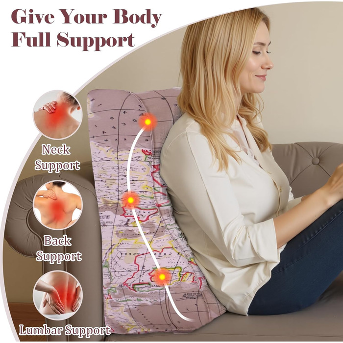 Вигнуте подушко-крісло для читання, подушка-підголовник для ліжка, дивана, 60 см (Kamelkarte)