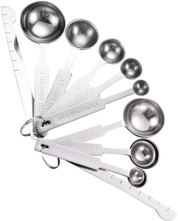 4-piece measuring spoon set for baking, tablespoons, measuring spoons, kitchen measuring cups for liquids, teaspoons, measuring spoons, tablespoons, measuring cups, set, beans.