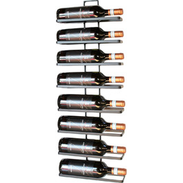 DanDiBo Wine Rack Metal Black Wall Mount 4-Wine Expandable Freestanding Bottle Rack Bottle Shelf Bottle Holder Wall (8 Bottles / 2 Pcs)