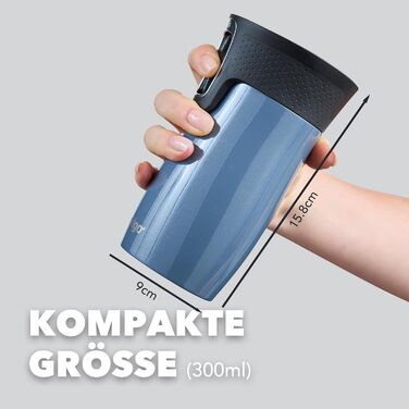 Термокружка Contigo West Loop Autoseal з нержавіючої сталі, 300 мл, вихідний отвір, для кави на виніс, витримує протікання