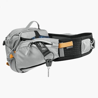 EVOC Hip Pack Pro E-Ride: Сумка на пояс для електровелосипеда (3L, AIRFLOW, Airo Flex, Ventі Flap, тримач для пляшки) сірого кольору