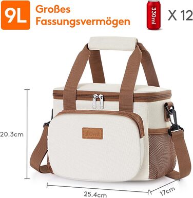 Сумка-холодильник Lifewit 9L: компактна, складна, для їжі, напоїв, пікніків