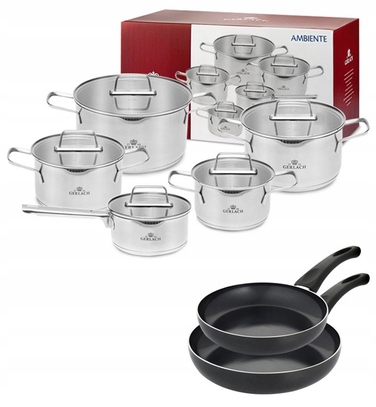 Набір каструль Gerlach Ambiente з нержавіючої сталі, 10 предметів
