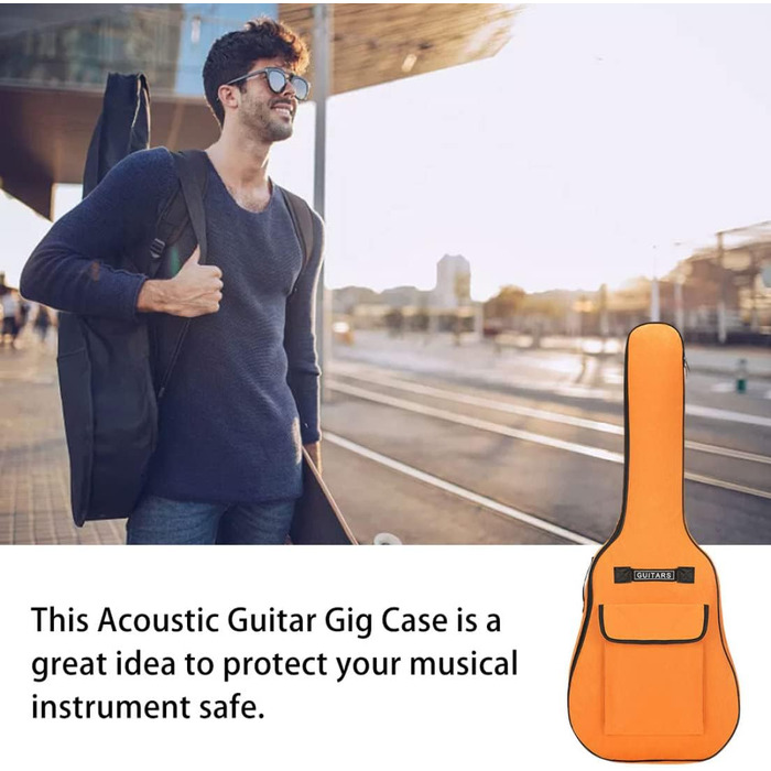 Чохол для акустичної гітари Gig Bag, 40/41 дюймів, оксфордська тканина, помаранчевий