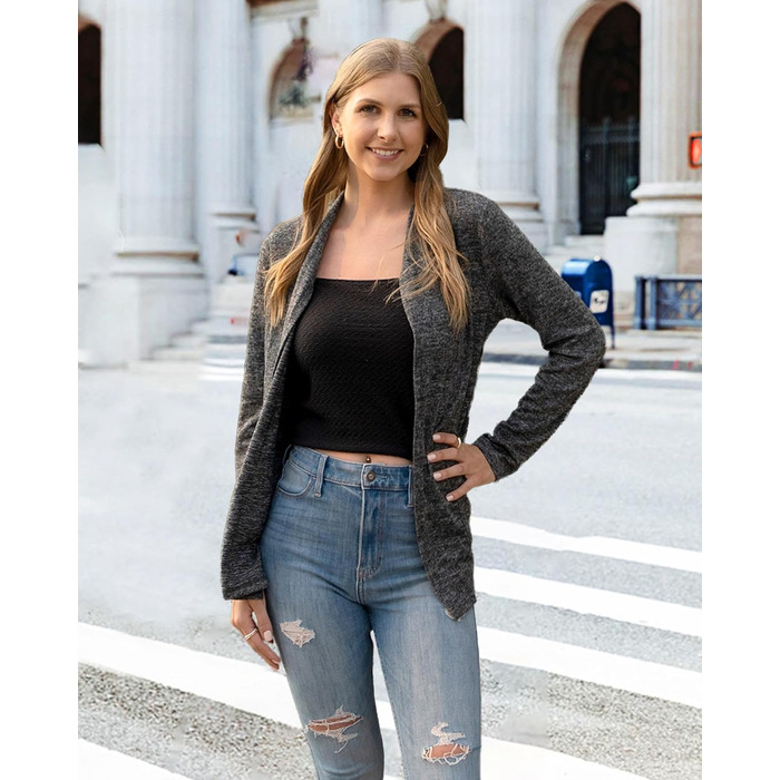 Жіноча легка в'язана жилетка VOTEPRETTY, сірий колір, розмір L