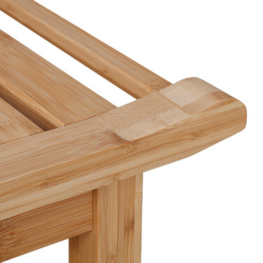 Relaxdays Bamboo Bath Stool with Handles and Storage