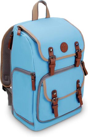 Рюкзак для камери GoPro, DSLR: рюкзак для фотоапарата, для подорожей, з відділенням для ноутбука та штатива, водовідштовхуваний, (Bleu)