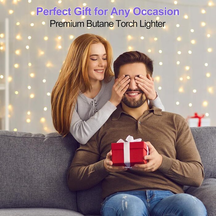 Бутанна запальничка-пальник Flambierbrenner: регульована полум'я, кут повороту 0–90°, безпечний замок, для паяння (зелено-чорний та фіолетово-чорний)