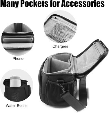 Захисний футляр для дзеркальної камери: Canon, Nikon, Sony, Fuji. Важливий аксесуар для фотографів. Чорний, L