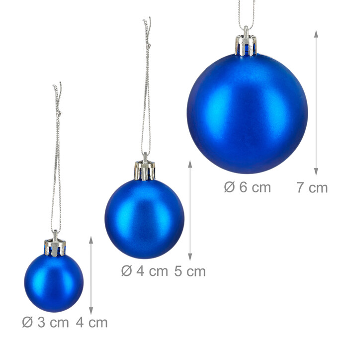 Relaxdays Set of 100 Christmas Baubles