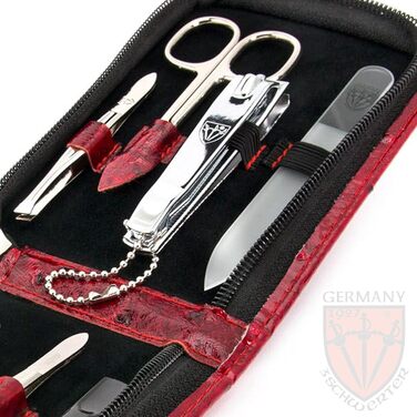 Набір для догляду за нігтями DREI SCHWERTER 'Novara' - 8 предметів (чорне шкірозамінник)