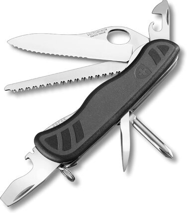 Нож Victorinox Швейцарський  – мультитул з 10 функціями, зелено-чорний