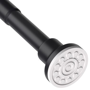 Тeleskopна штанга для душу без свердління, 72-254 см, чорна (Ø25 мм)