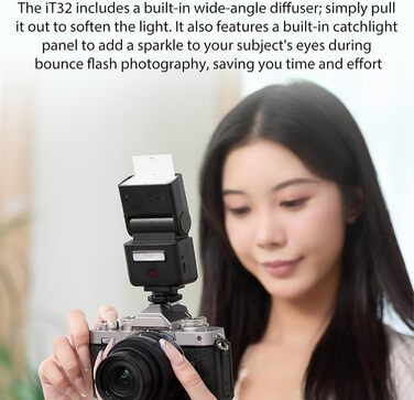 Спалах GODOX iT32 TTL з бездротовим тригером X5N для Nikon: швидка зарядка, HSS 1/8000s, GN18, LED-ліхт, дифузор, магнітний фільтр