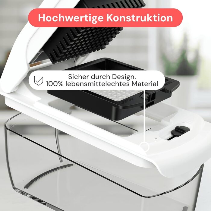 Набір для нарізки овочів та фруктів 9-в-1 (білий) - нарізач, спіралізатор, шинкувальник