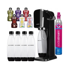 Сифон для води SodaStream Art, чорний + 4 пляшки + набір газюючих пакетиків