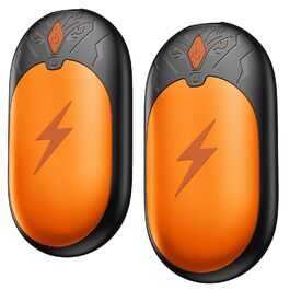 Електричні грілки для рук 2 шт. - Ultraleicht, багаторазові, USB, 3 режими, до 24 годин, для активного відпочинку взимку (Оранжевий)