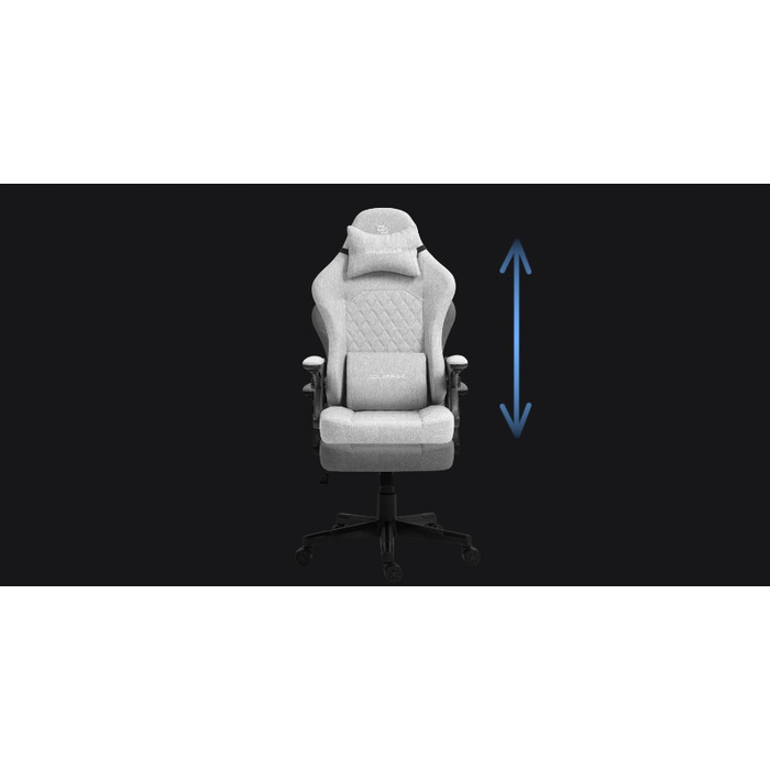 Ігрове крісло Delagear G 404, сіре, тканинне
