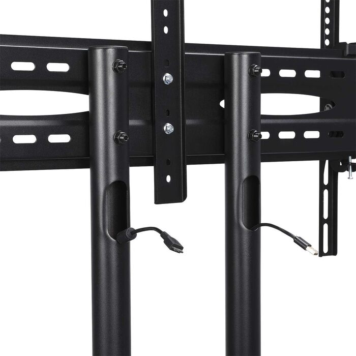 Yaheetech Rolling TV Stand with Adjustable Height and Tilt - VESA Mount, Fits up to 75 inch Flat & Curved TVs (600x400mm)