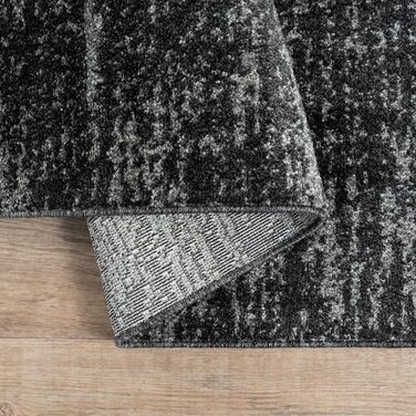 Килим SANAT Oslo для вітальні - сучасний дизайн, підходить для вітальні, коридору, їдальні, спальні, кухні та дитячої кімнати, чорний, розмір 120 x 170 см