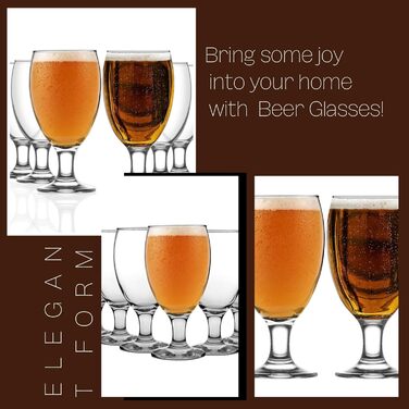 Набір келихів для пива Luxus Pint, 6 шт, 590 мл, без свинцю, 590 мл