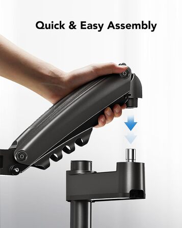 Кріплення для монітора HUANUO 13-32 дюймів, гнучкий кронштейн для LCD/LED екрану, газ-амортизатор, поворот 360°, VESA 75/100, вантажопідйомність 2-9 кг