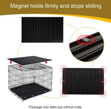 Алюмінієвий накрив для переноски собаки 91.4 см, складний, декоративний, для переносок 36' та 42' (чорний)