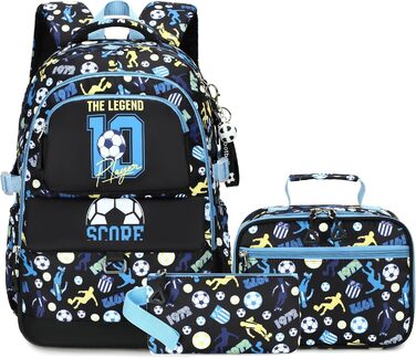 Шкільний рюкзак Makukke для підлітків, геймерський набір з пеналом та ланч-боксом, подарунок для хлопчиків, підходить для початкової та середньої школи