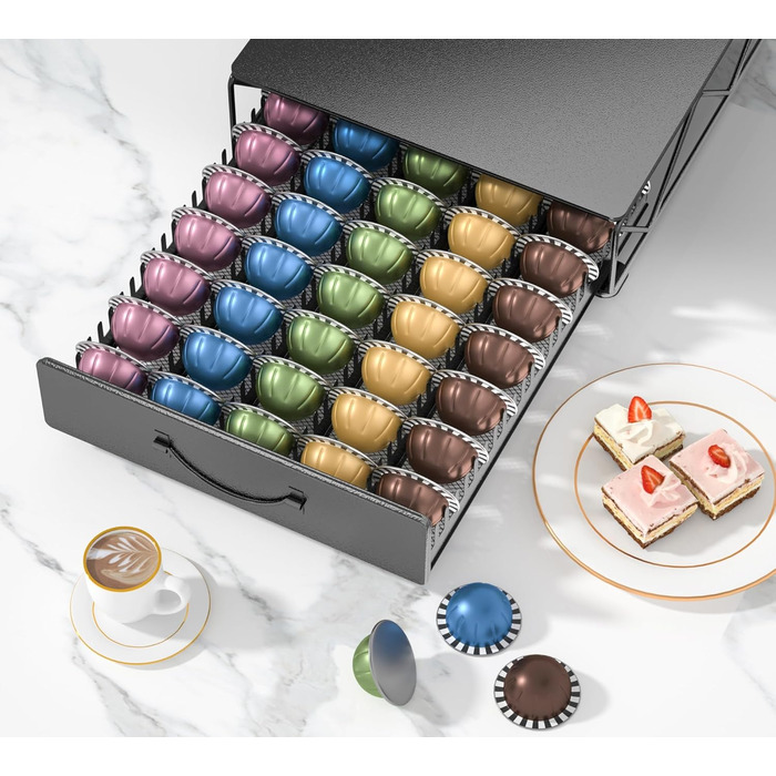 Тримач для капсул кави Nespresso Vertuo та Dolce Gusto на 50 капсул, металевий, для Nespresso машина (Vertuo 40)