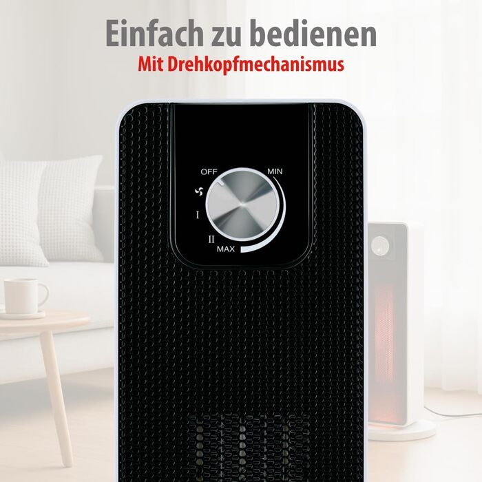 Електричний обігрівач та вентилятор Alpina - Турбо вентилятор з пультом та таймером, 2000W, регулювання температури 15-35°C