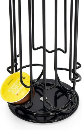 Тримач для капсул кави Dolce Gusto SYSYLY DG24 – чорний, на 24 капсули, обертається, з неслизькою основою