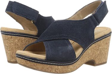 Сандалі Clarks Giselle Cove на підборах, жіночі, темно-сині (36 EU)