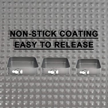 Форма для випікання тортів TIMESETL кута/прямокутна, 3 в 1, регульована, Ø 24/26/28 см, з антипригарним покриттям