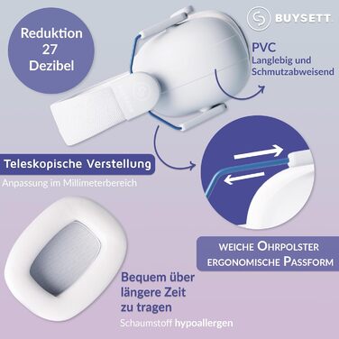 Навушники для захисту вух дітей | Шумоізоляційні навушники для дітей | Захисні навушники для вух (3-16 років, сірий)