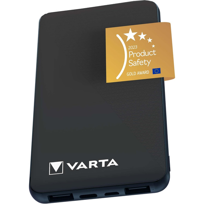 Power Bank VARTA 20000mAh: зарядний пристрій для смартфонів та планшетів з 4 портами (Micro USB, USB A, USB C), екологічна упаковка