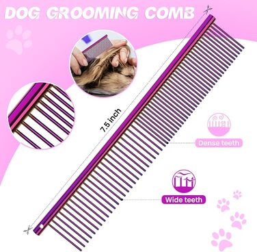 Професійна вигнута ножиця для собак JASON - 7,5' ножиця для грумінгу собак з японської нержавіючої сталі. Ножиці для догляду за шерстю собак та котів (вигнуті, фіолетові) (комплект Tl-set)