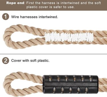 SELEWARE Tree Swing Rope, Hammock Tree Straps, Hanging Set, Adjustable Rope, Quick and Easy to Hang, Hammock Chair Swing for Indoor and Outdoor Use, Tree Branch, Camping