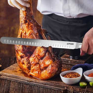 Kitory Hackmesser 18 см, кухонний ніж-сікач з нержавіючої сталі, з ручкою Pakkawood (Mtd01de)