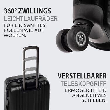 Набір валіз FERGÉ 3 шт. з жорсткого ABS, розширюваний, Toulouse, рожевий (Handgepäck, L, XL)