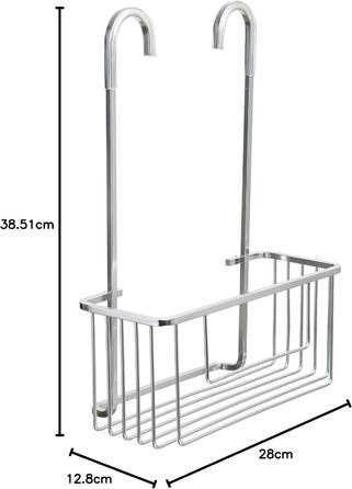 TATAY Shower Shelf, Hangs on the Faucet, Made of Aluminum, Ideal for Saving Space in the Shower, Grey