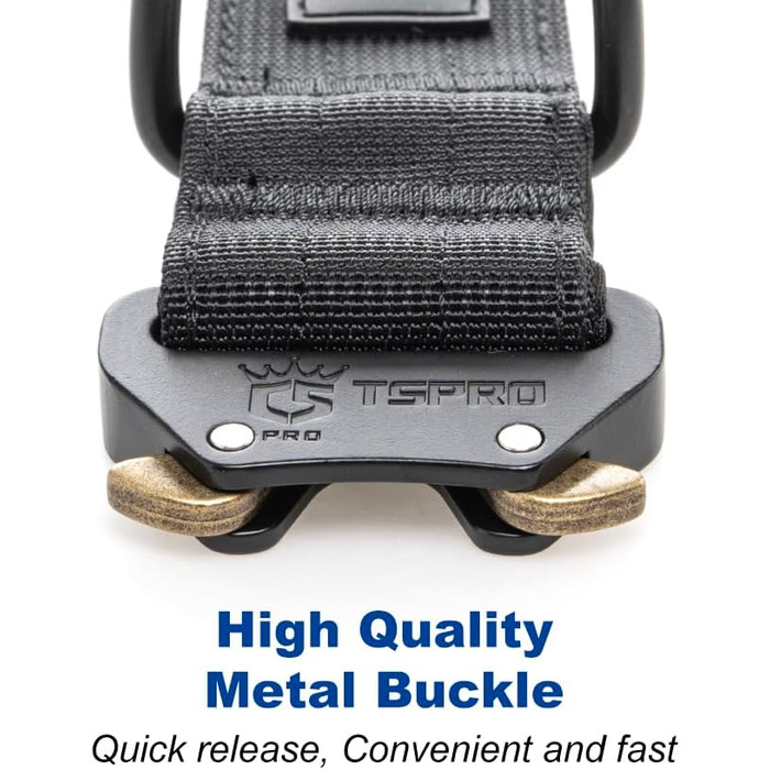 Нашийник для собак TSPRO Premium тактичний, великий, з металевою застібкою, камуфляжний синій, L (47-63.5 см)