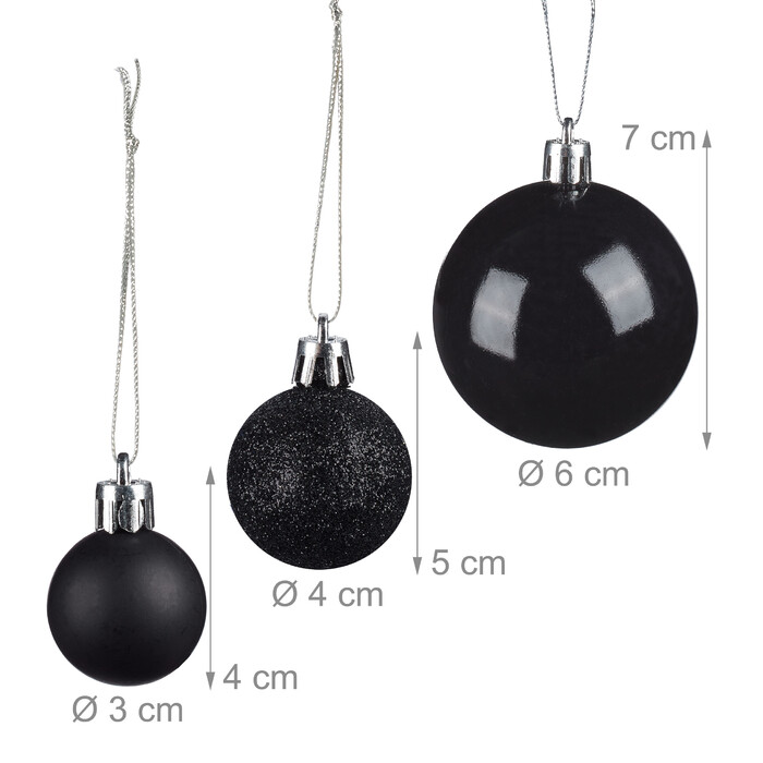 Relaxdays Set of 50 Christmas Baubles