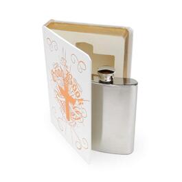 Фляга для напоїв Suck UK 'The Good Book' 120мл, нержавіюча сталь, білий колір