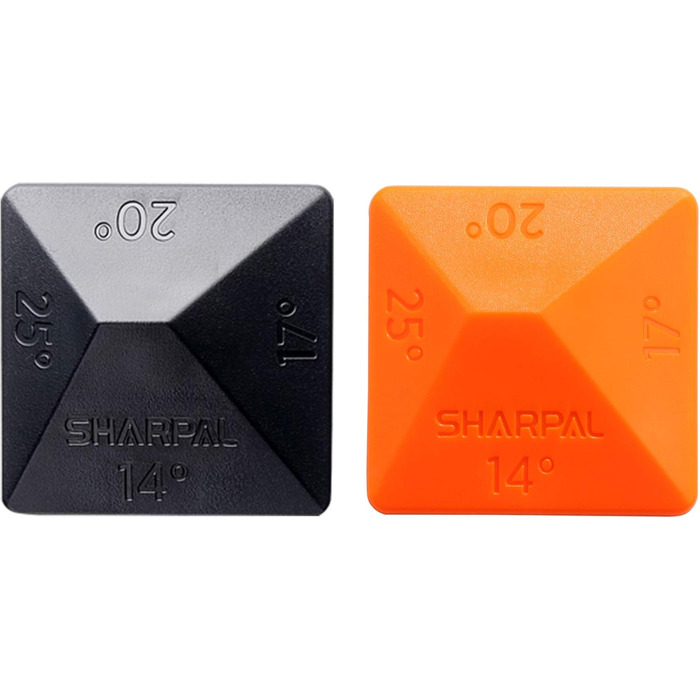 SHARPAL 162N Діамантовий точило для ножів з коробкою, подвійне зерно, грубе/дуже дрібне, 325/1200, точило для ножів з антиковзною основою та кутовою направляючою (20,3 см x 7,6 см), пара кутових направляючих