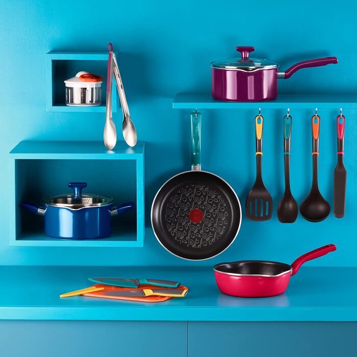 Сковорода Tefal Chefclub 28 см з антипригарним покриттям Titanium, індукційна, з індикатором нагріву Thermo-Signal, зелена