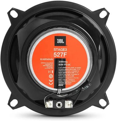 Автомобільна акустика JBL Stage3 527F 200 Вт, 2-смугові динаміки 13 см (5,25''), комплект 2 шт, без захисної решітки