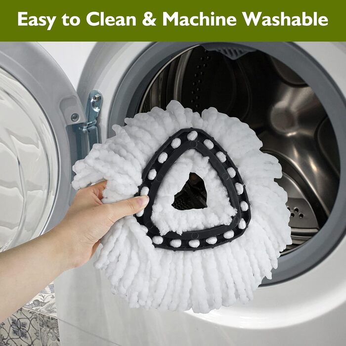 EasyWring Spin Mop Refill Pack, compatible with O-Ceda, microfiber spinning mop heads, replacement mop head, 6 pieces
