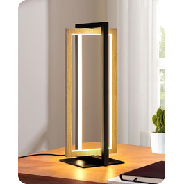 LED настільна лампа EDISHINE з дерева, торкання, димування, пам'ять, 3 кольори, 350 люмен, для вітальні, офісу, подарунок, сучасний стиль