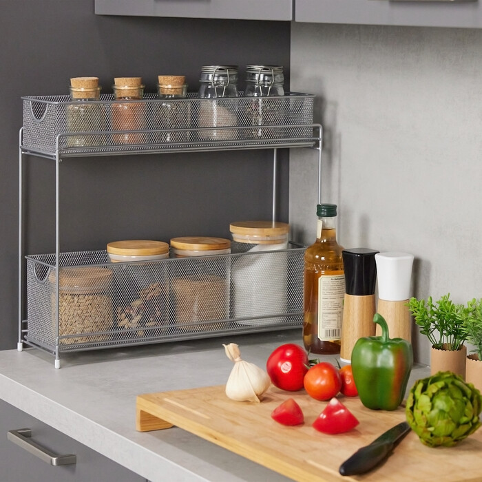 Relaxdays Metal Kitchen Cabinet Organizer